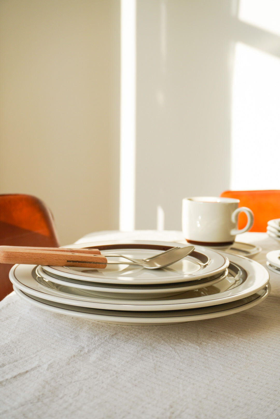 Hotel Line Dinner Plate Brown